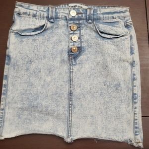 Cute Washed Denim Skirt for Girls